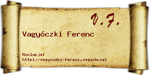 Vagyóczki Ferenc névjegykártya