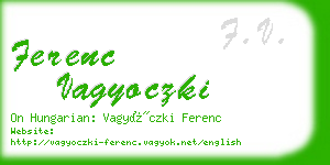 ferenc vagyoczki business card